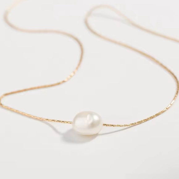Stainless Steel  2 Layer Natural Freshwater Pearl Chain Choker - Picture 3 of 5